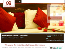 Tablet Screenshot of hotelkamlapalace.com